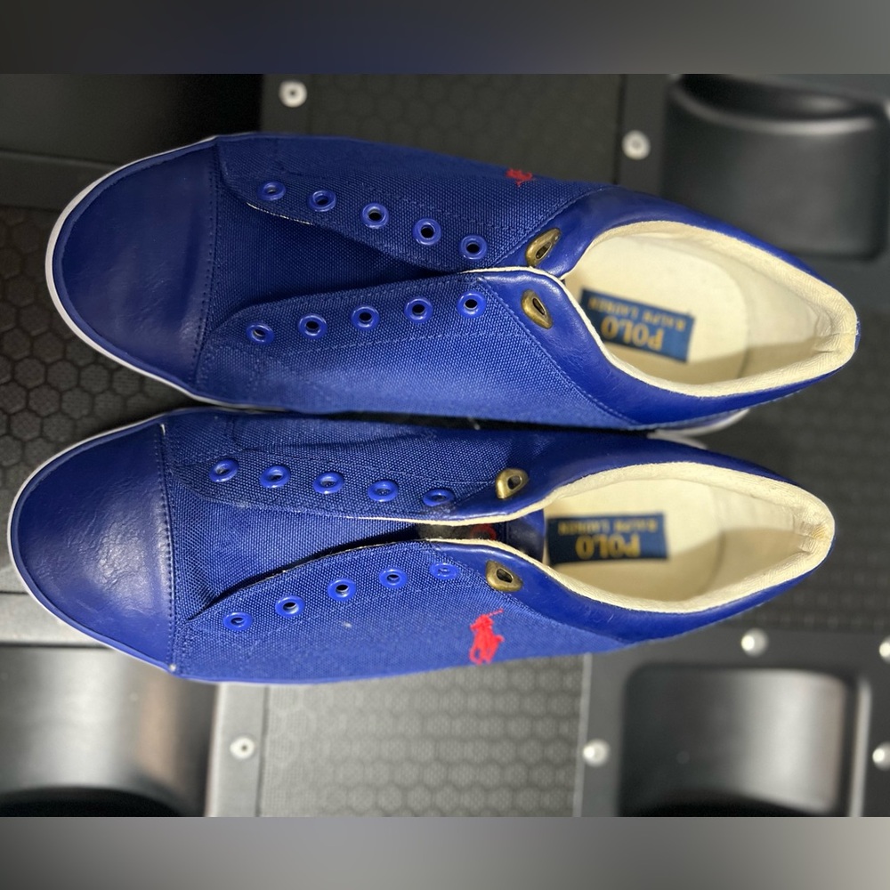 Polo Ralph Lauren Men's Leather Sneaker - Navy